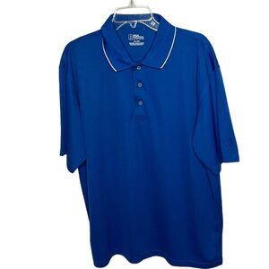 PGA Tour Blue White Detail Collared Shirt. Size XL.